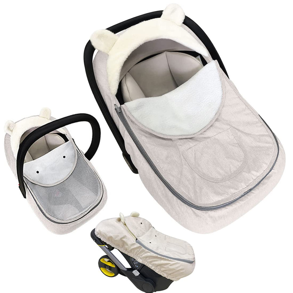 shsyue 2in1 car seat cover design shields baby from wind and dust