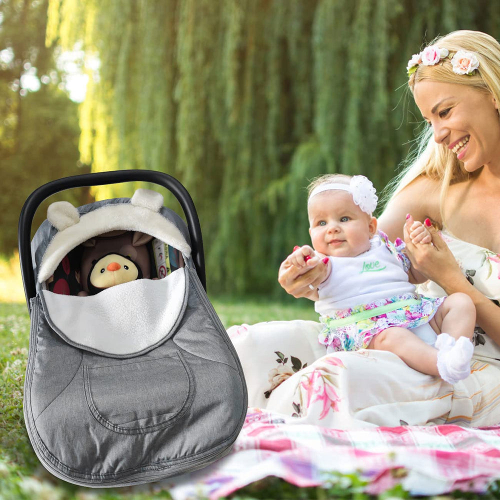 Shsyue car seat cover universal-fit-stroller demonstrates compatibility with car seats and strollers