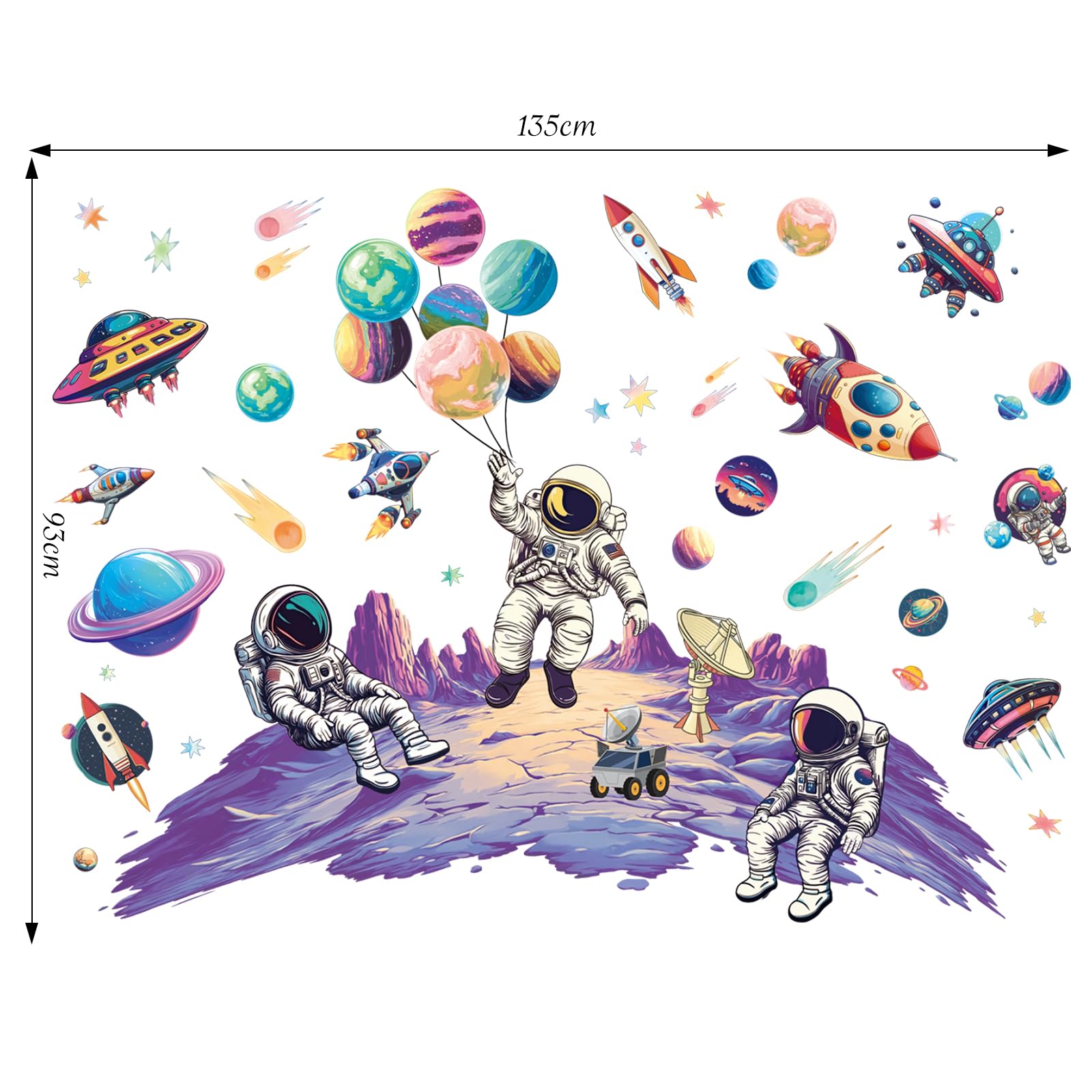 SHUCHING baby room decor planets for dreamy nursery atmosphere.