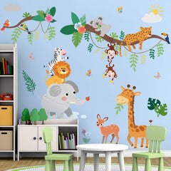 SHUCHING elephant on branch wall decal for nursery—creativity and whimsy in a kids room.