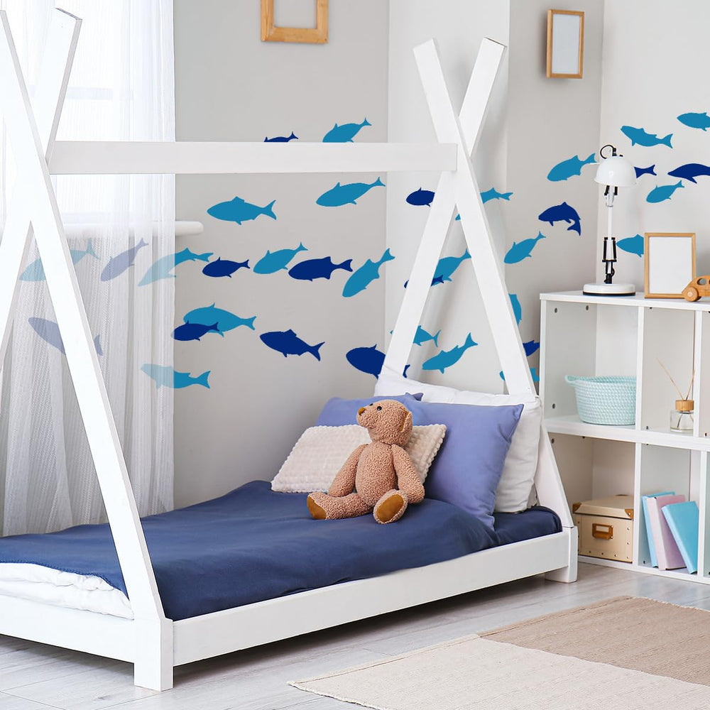 SHUCHING Under The Sea fish decal sheet 1 with bright reef scenes for walls
