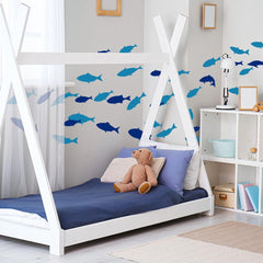 SHUCHING Under The Sea fish decal sheet 1 with bright reef scenes for walls