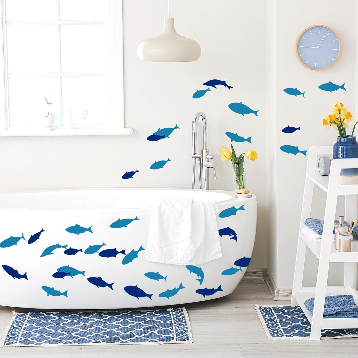 SHUCHING Under The Sea fish wall sticker set for kids' rooms with vibrant marine decor