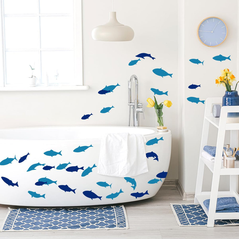 SHUCHING Under The Sea fish wall sticker set for kids' rooms with vibrant marine decor