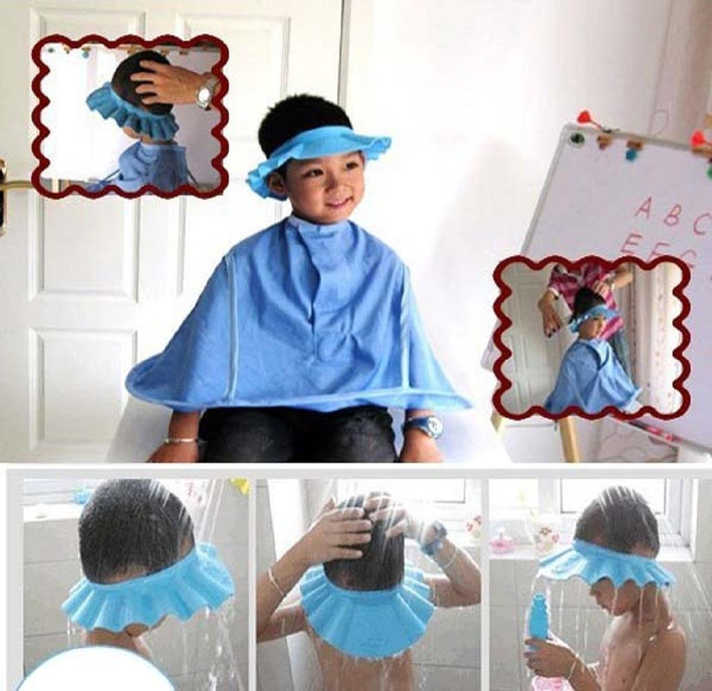 Shuiniba green baby cap comfortable adjustable fit for baths