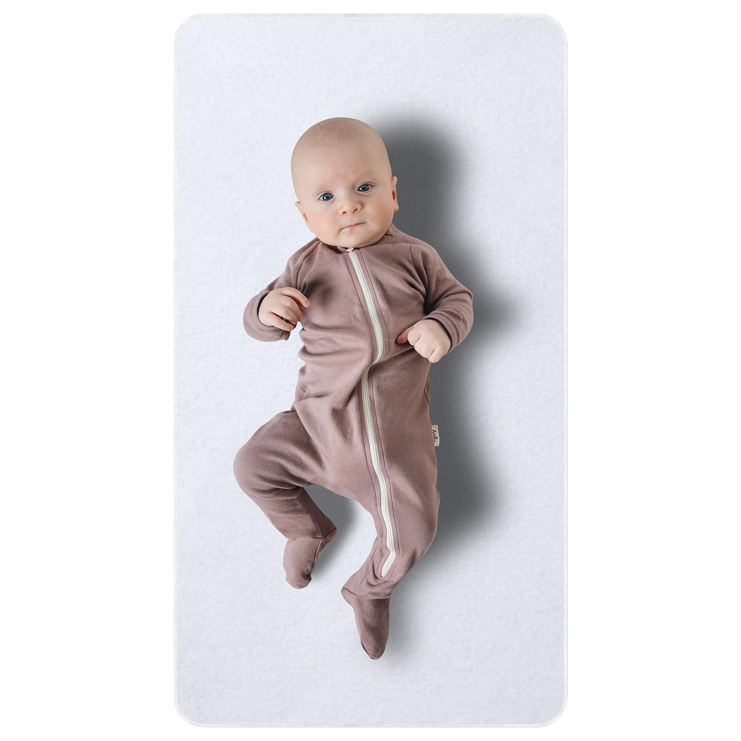 Shunjie.Home 34x36 crib protector fits mid-size crib mattresses and stays in place