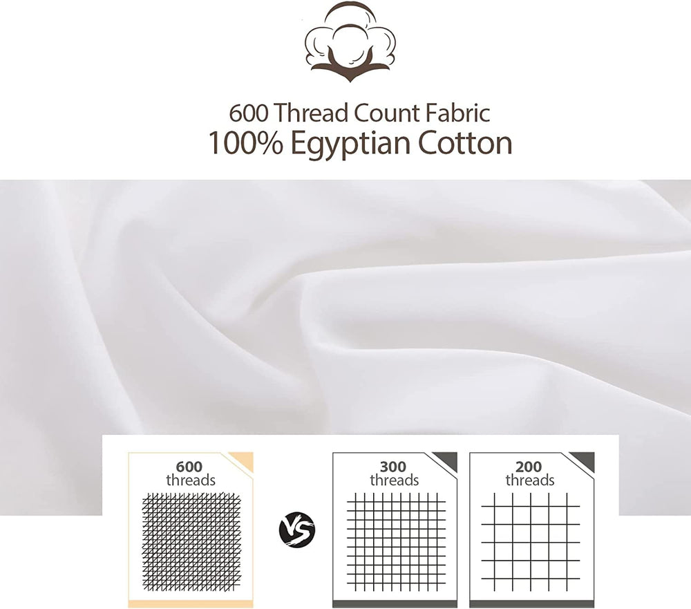 Shunjie.Home 600-thread-count Egyptian cotton pillowcase offers silky softness and breathability.