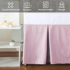 Shunjie.Home 14-inch drop crib skirt for tidy, stylish nursery.