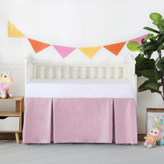 Shunjie.Home Egyptian cotton crib skirt offers soft, breathable comfort.