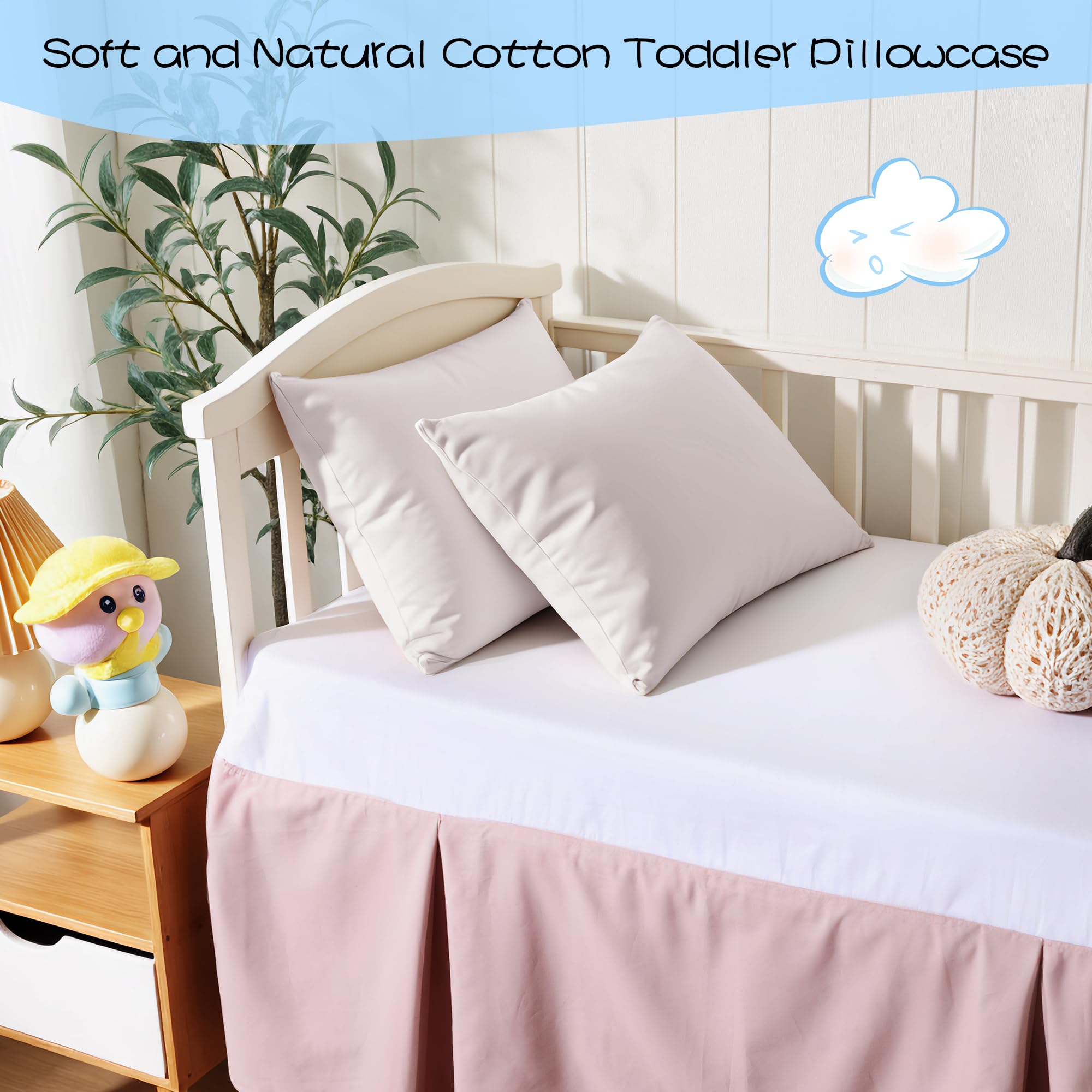Shunjie.Home close-up of 600 thread count sateen weave showing silky-soft toddler fabric.