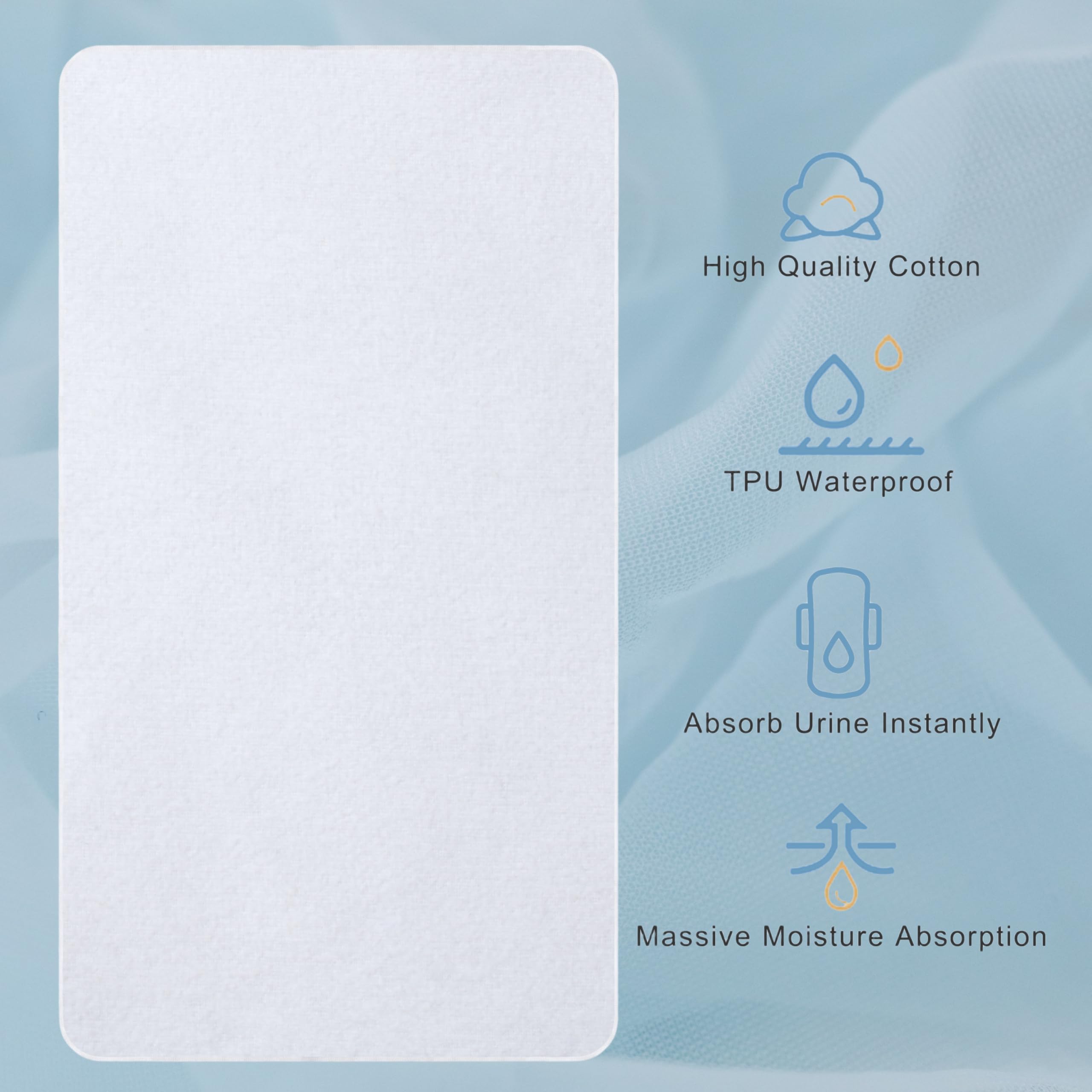 Shunjie.Home crib pad 27x50 soft cotton top for gentle skin contact