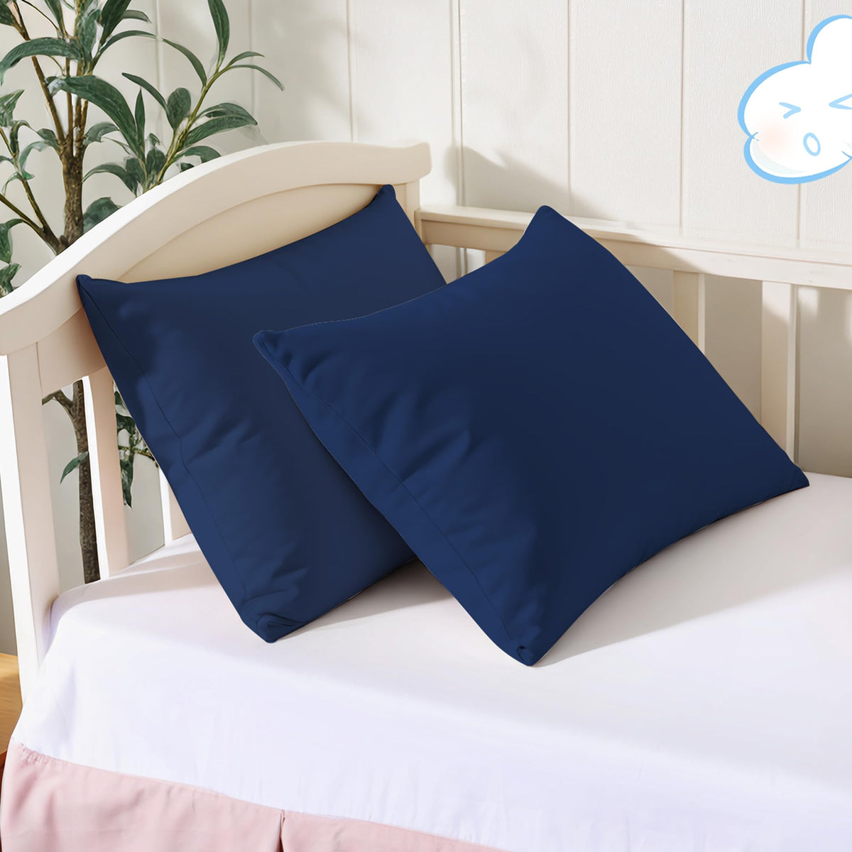 Shunjie.Home 100percent cotton toddler pillowcase soft sateen 600tc for breathable comfort