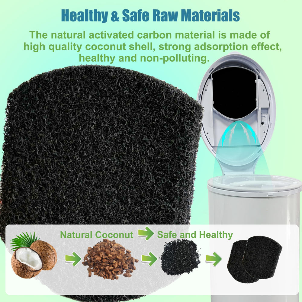 Natural activated carbon absorbs diaper odors effectively.