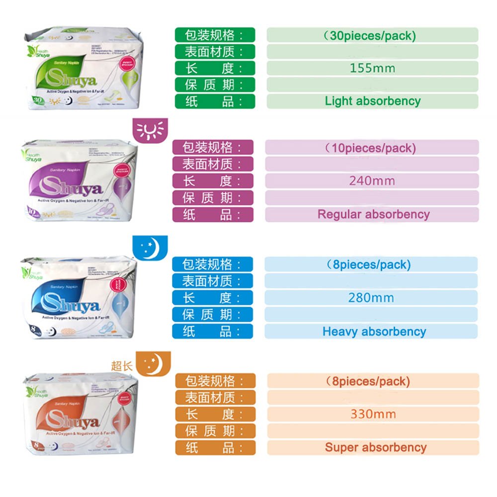 SHUYA foil-sealed packaging keeps pads dry and secure.