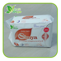 SHUYA negative-ion strip technology visible on pad surface for comfort.