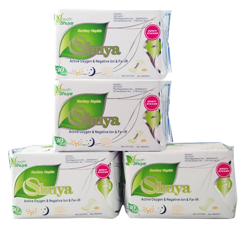 SHUYA panty liner with natural cotton surface for daily freshness.