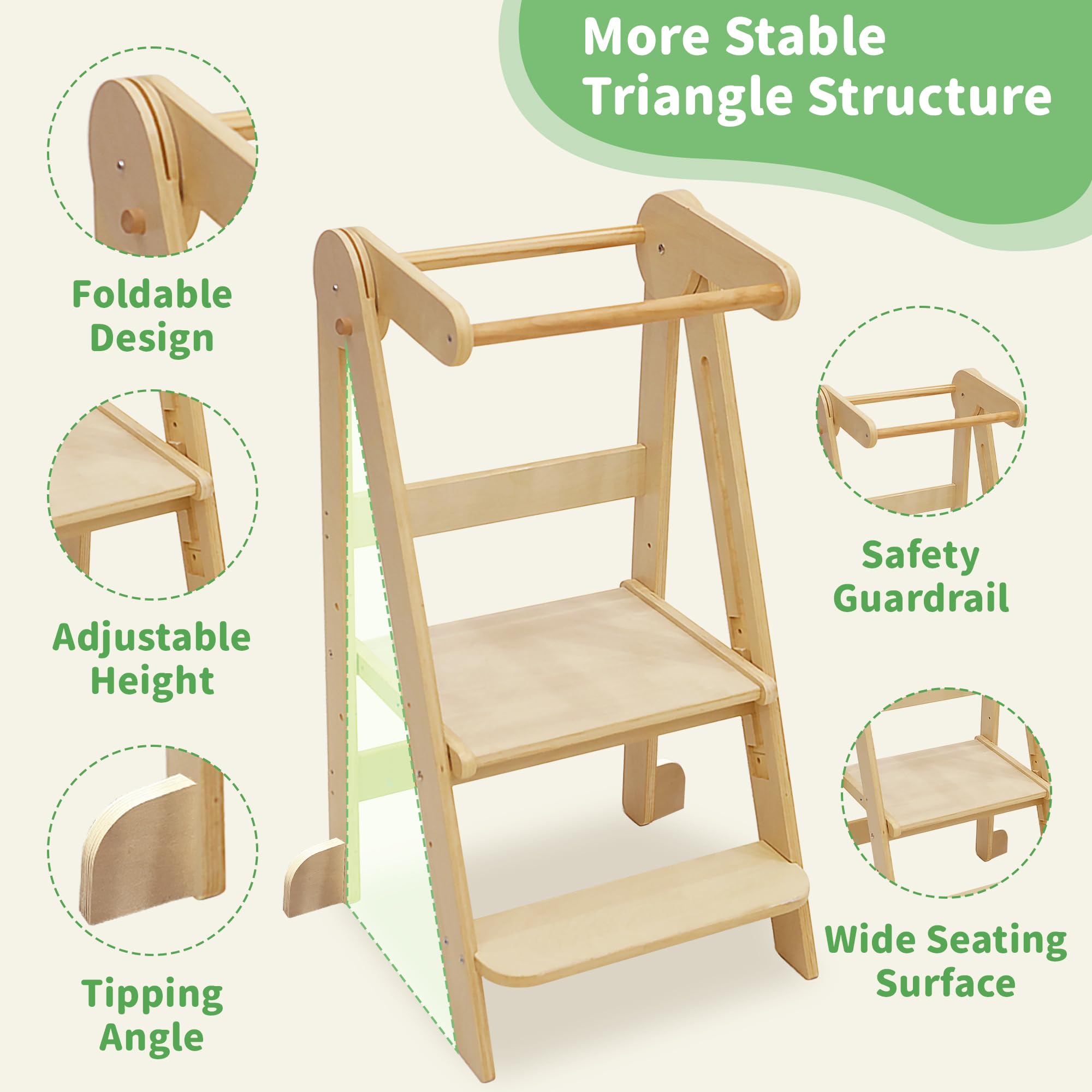 SHWWQUE portable foldable tower for easy storage in small kitchens.