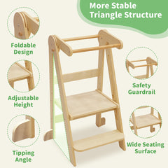SHWWQUE portable foldable tower for easy storage in small kitchens.