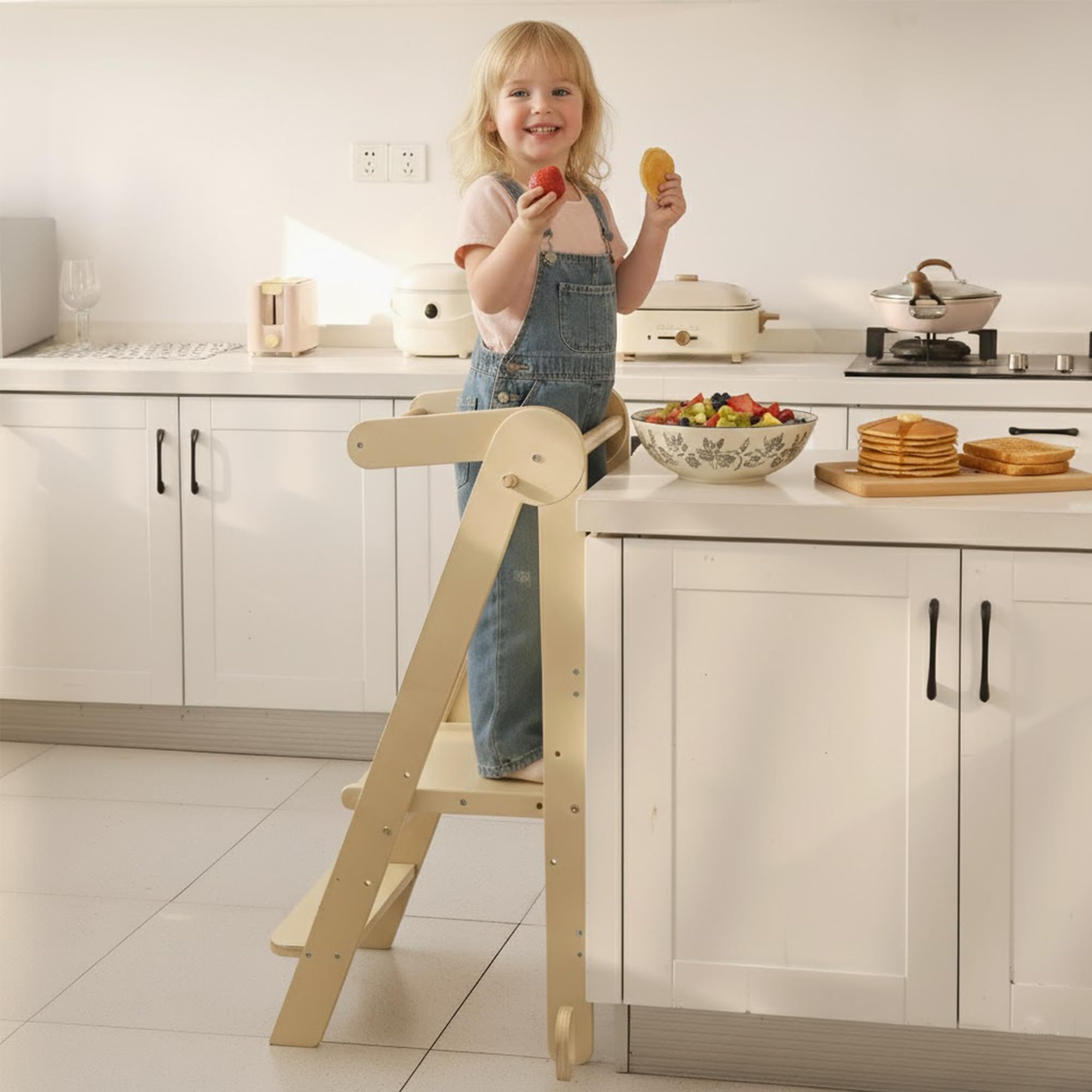 SHWWQUE natural birch wood design supports sturdy standing.