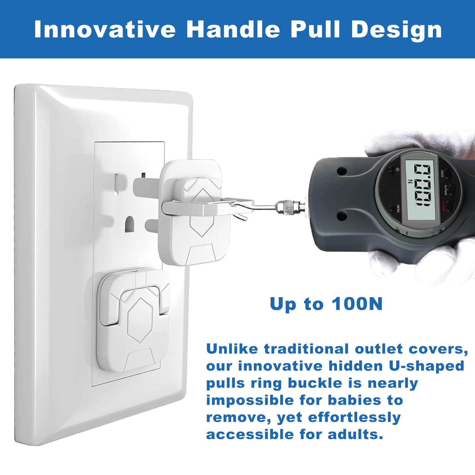 Protects 3-prong outlets while matching modern interiors.