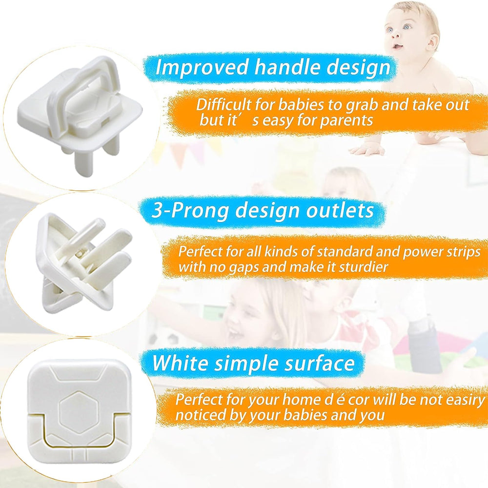 Pure white sleek outlet covers blend with home decor.