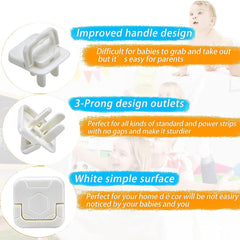 Pure white sleek outlet covers blend with home decor.