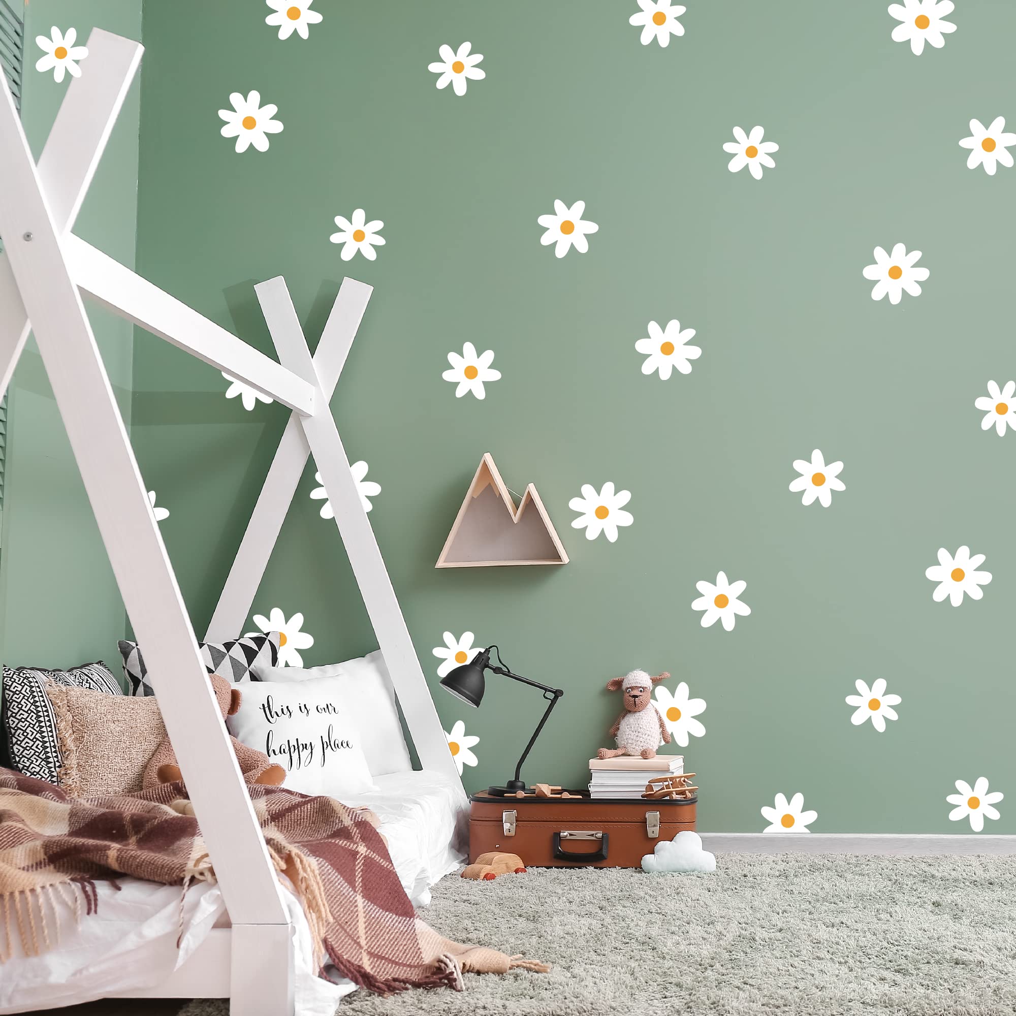 SHYJSHYJ daisy vinyl decal is waterproof and long-lasting for versatile spaces.