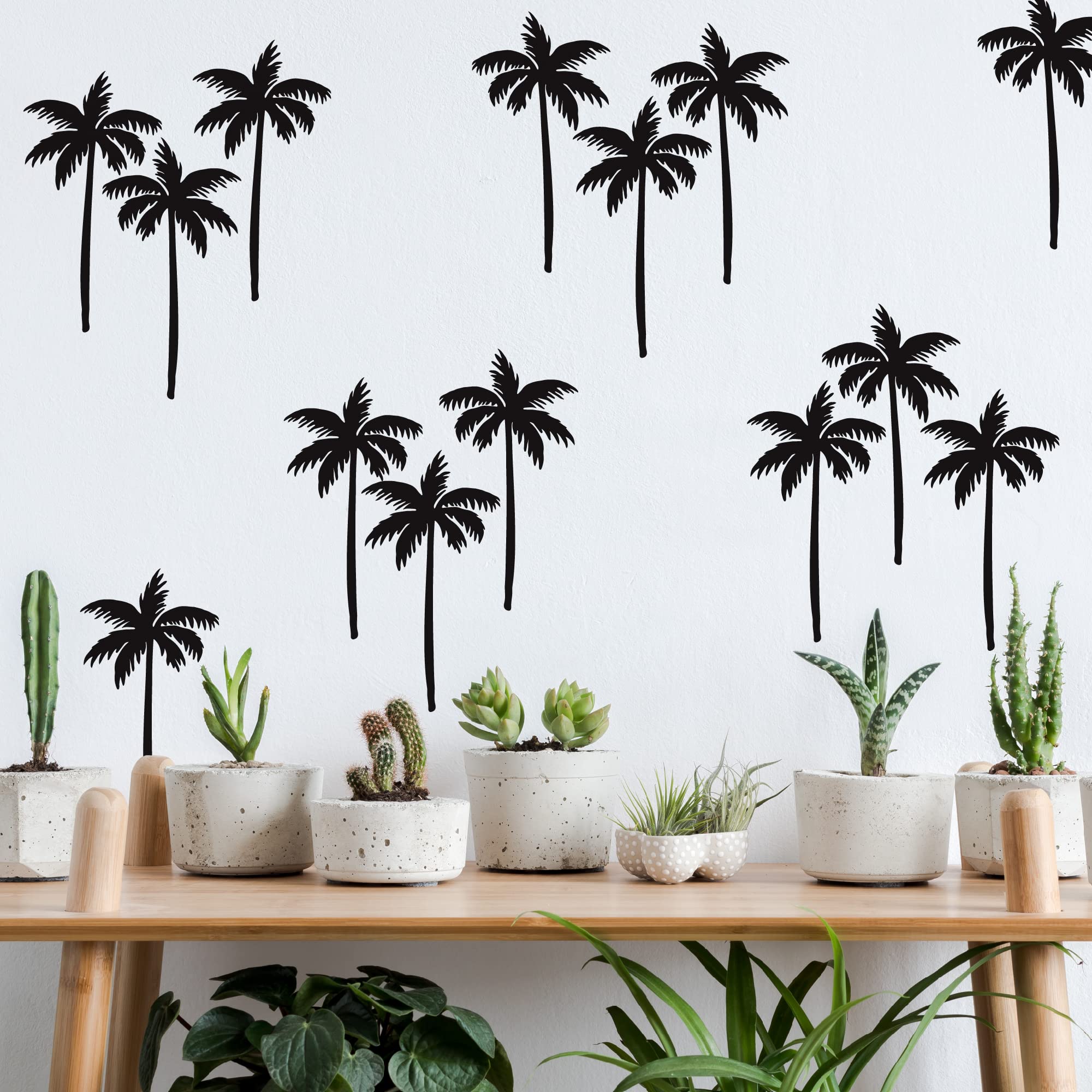 SHYJSHYJ palm tree decals for doors and windows, simple to apply.