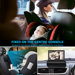 Shynerk Baby car mirror lcd monitor attach enables quick setup.