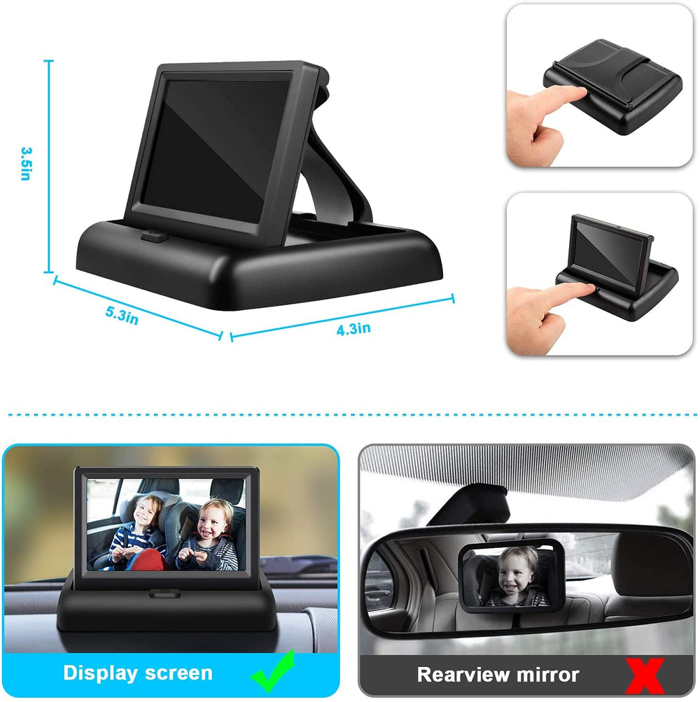Shynerk Baby car mirror stability design keeps a steady view on the road.