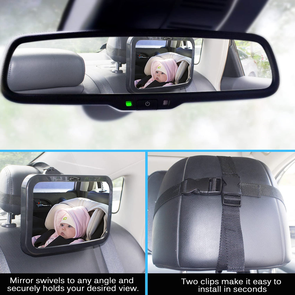 Shynerk Baby Car Mirror universal fit for backseat visibility in most cars