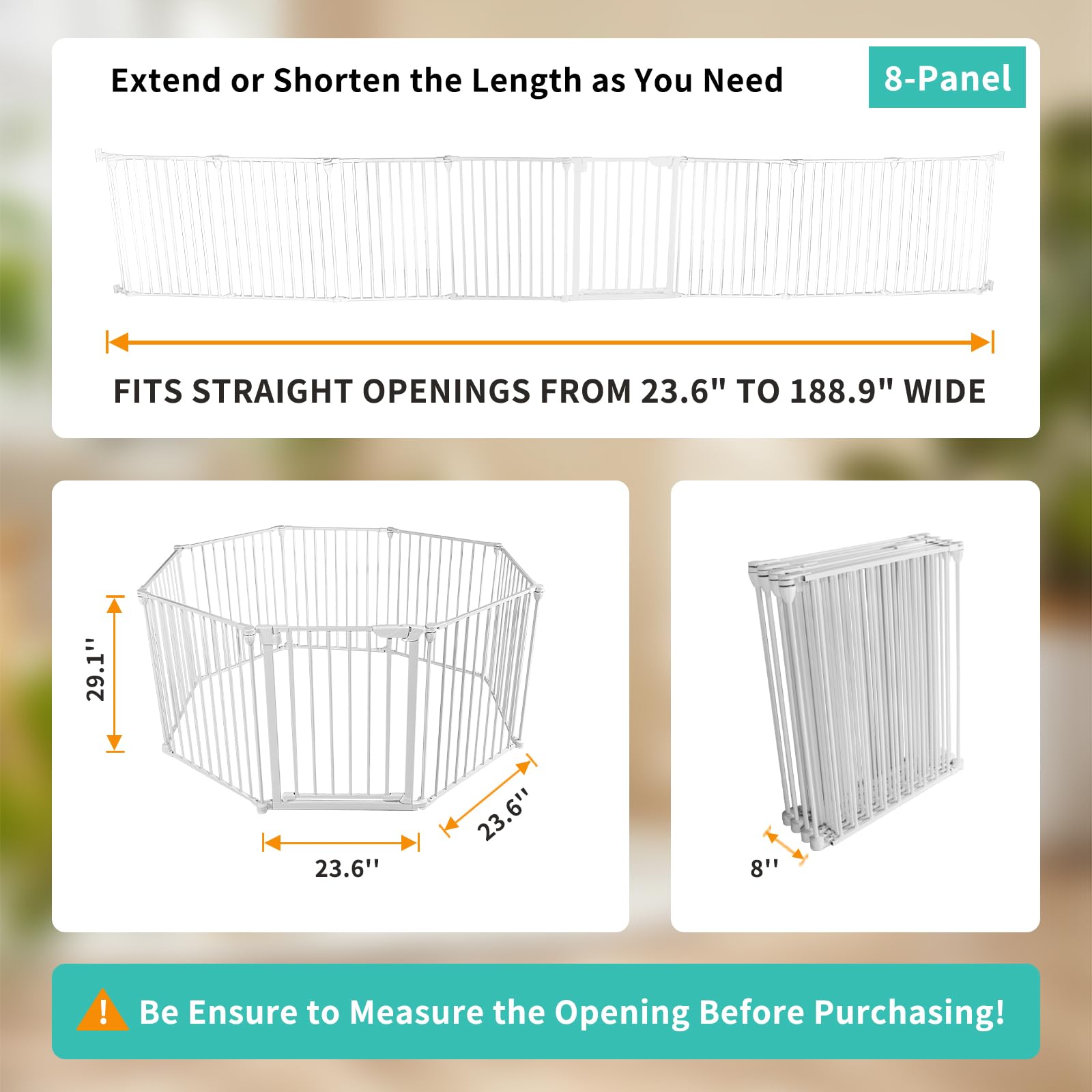 SHYUJAJIE 30-inch tall gate provides secure toddler containment