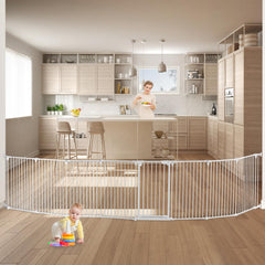 SHYUJAJIE extrawide baby gate with modular panels for wide spaces