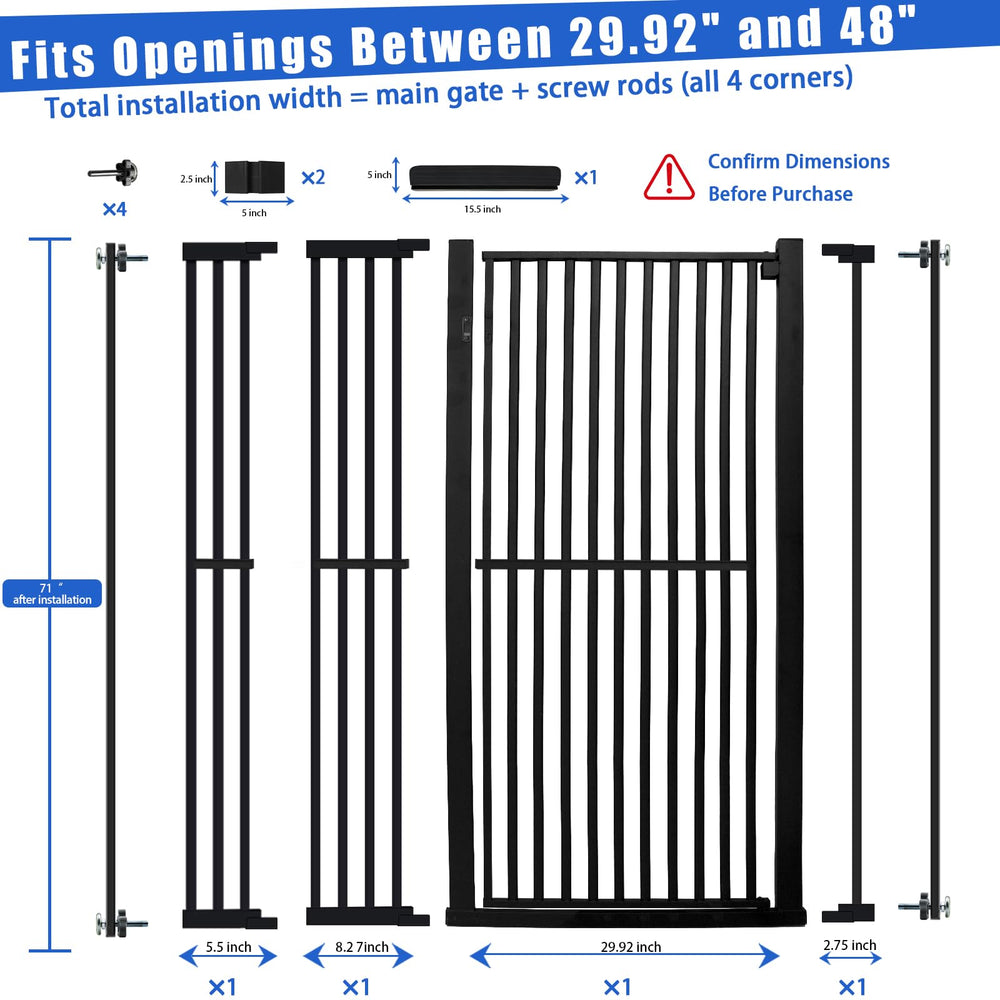 SHYUJAJIE extensions add width to fit wider openings.