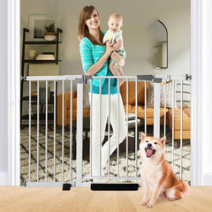 SHYUJAJIE 30-inch cat gate closed, preventing climbing and protecting children