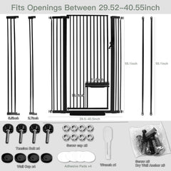 SHYUJAJIE adjustable-width gate supports openings from 29.55 to 40.55 inches