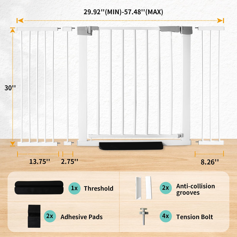 SHYUJAJIE adjustable-width gate extended for wider openings