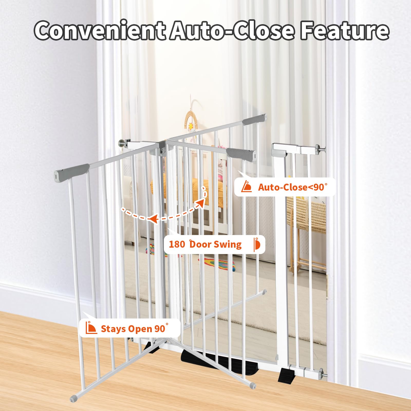 SHYUJAJIE walk-through door with auto-close for easy access