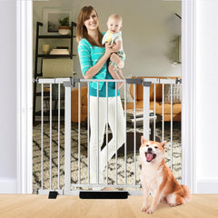SHYUJAJIE 30-inch baby gate steel frame for sturdy doorway safety.