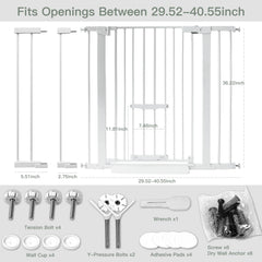 Adjustable width from 29.55 to 40.55 inches for flexible spaces