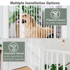 SHYUJAJIE anti-tripping ramp protects floors and stabilizes the gate.