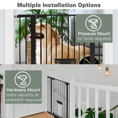 SHYUJAJIE auto-close gate in action for hands-free closure.