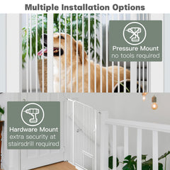 SHYUJAJIE 2.4-inch bar gap prevents pets from squeezing through.