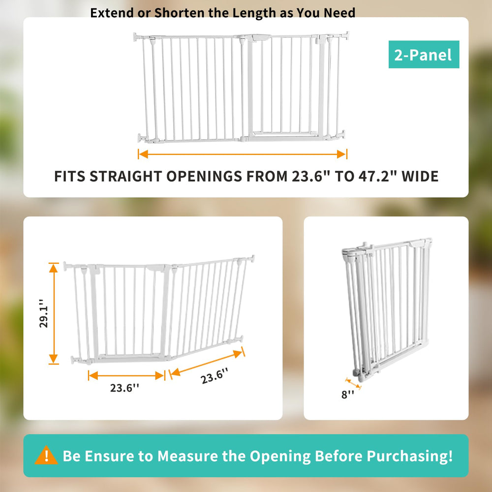 SHYUJAJIE Configurable width gate in hallway showing flexible setup