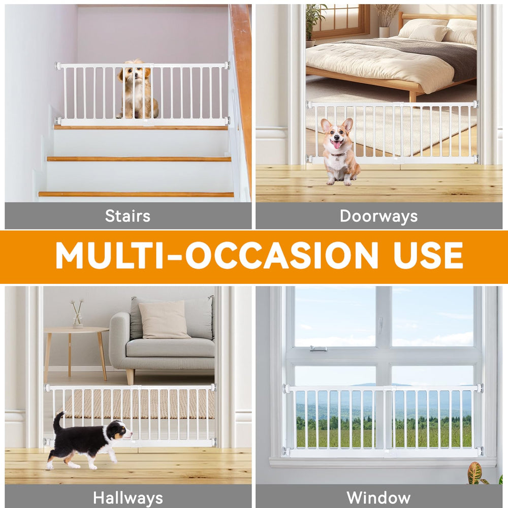 SHYUJAJIE dog gate durable steel frame resists deformation and wear