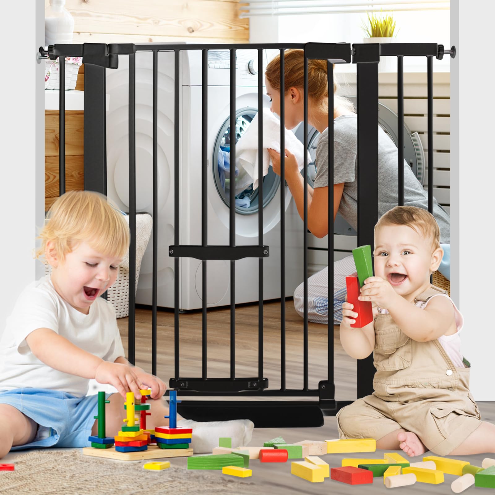 SHYUJAJIE gate folded flat for easy storage.