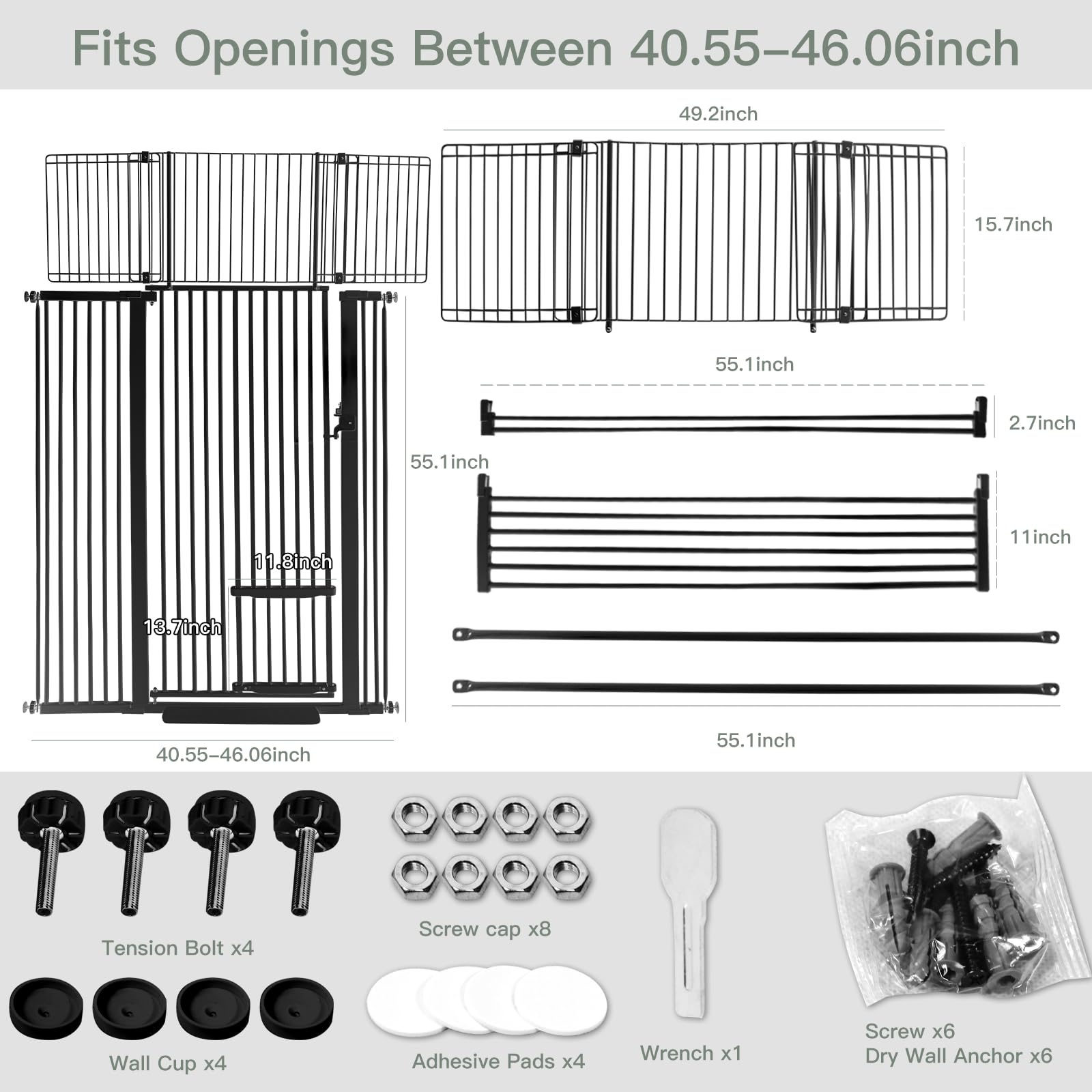 SHYUJAJIE adjustable-width setup demonstrates wide opening fit.