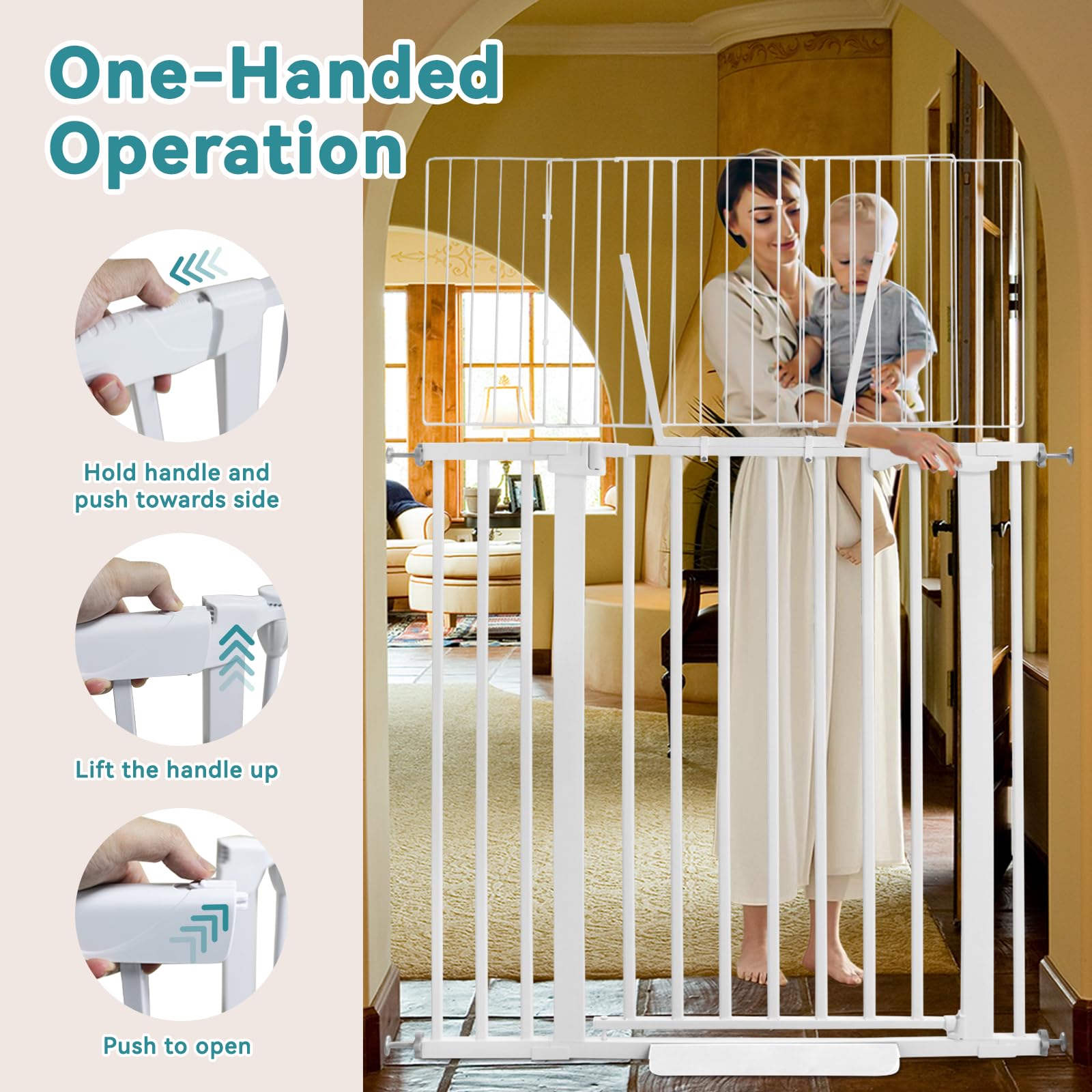 SHYUJAJIE pull-and-lift dual-lock design prevents accidental opening by small hands.