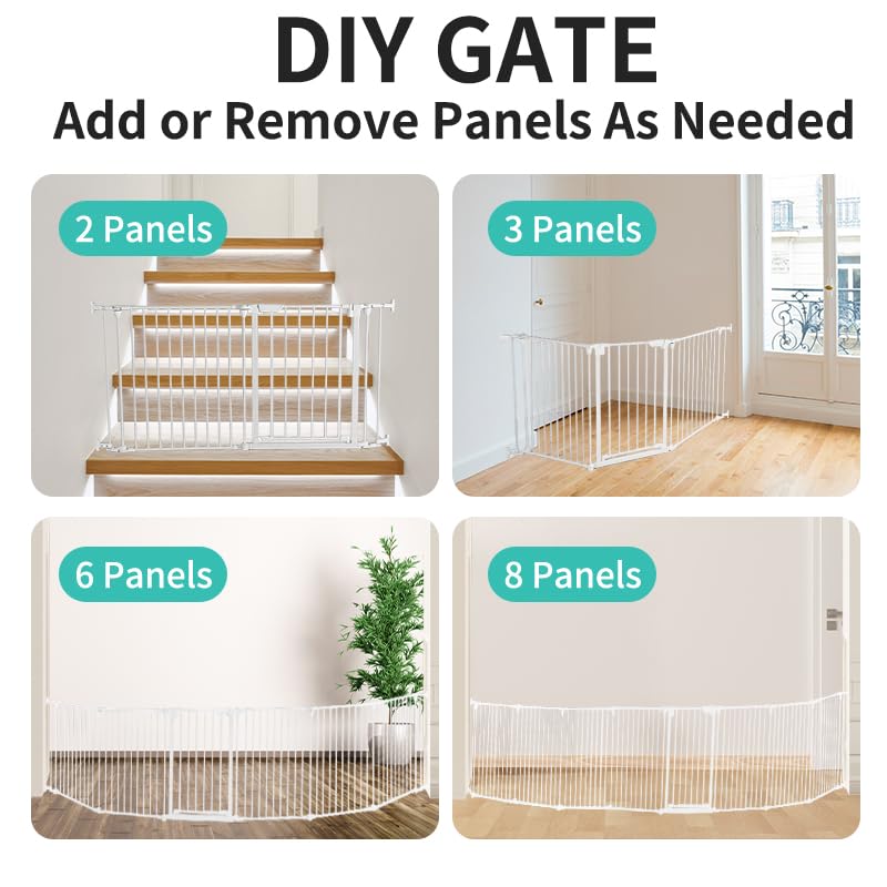 SHYUJAJIE Two-panel gate used as freestanding playpen in living room