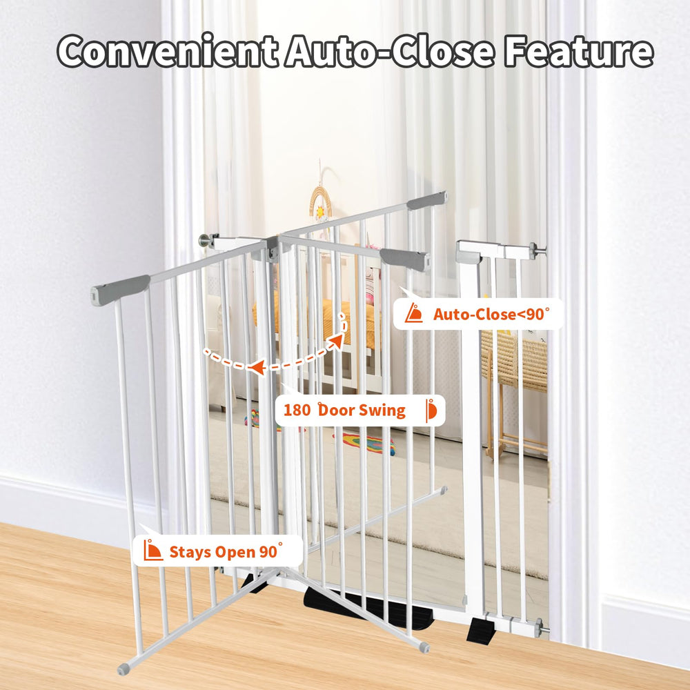 SHYUJAJIE two-way door enables easy passage while keeping kids and pets secure.